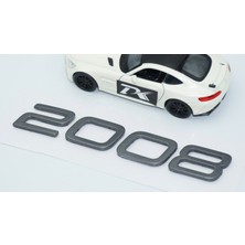 Dk Tuning Peugeot Yeni 2008 Ön Kaput 3M 3D Gri Abs Yazı Logo