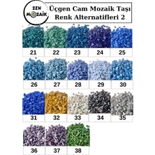 Zen Mozaik Sanatsal Mozaik Çalışmalarınız Için 10X10 X10 mm - Üçgen Cam Mozaik Taşı (200 Gr)