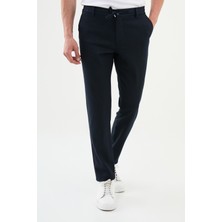 MCR Çizgili Lacivert Super Slim Fit Erkek Pantolon