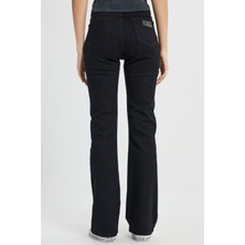 Wrangler Flare Fit Normal Bel Geniş Paça Siyah Esnek Jean Denim Pantolon