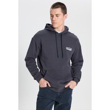 Wrangler Relaxed Fit Geniş Kesim Kapüşonlu Bordo Sweatshirt