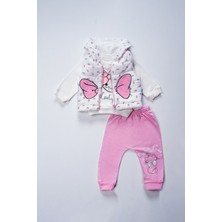 Lusana 582 6-18 Ay Lady Cat Kedi Baskılı 3'lü Takım