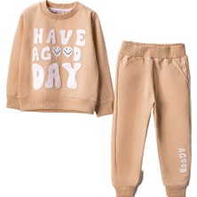 Lusana 19551-2 8-12 Yaş Kız Have A Good Day Baskılı Takım