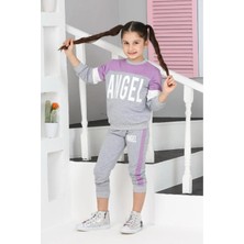 Lusana 3860 9-13 Yaş Angel Baskılı Iki Iplik Takım