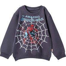 Lusana  80124 8-12 Yaş Spıder-Man Baskılı Sweat