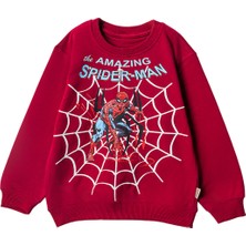 Lusana  80124 8-12 Yaş Spıder-Man Baskılı Sweat