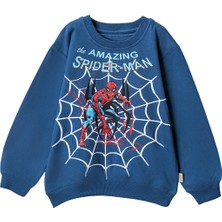 Lusana  80124 8-12 Yaş Spıder-Man Baskılı Sweat