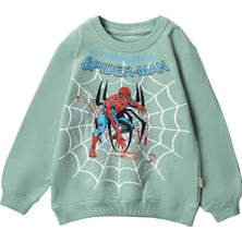 Lusana  80124 8-12 Yaş Spıder-Man Baskılı Sweat