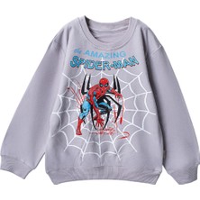 Lusana  80124 8-12 Yaş Spıder-Man Baskılı Sweat