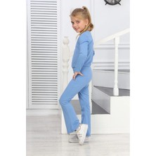 Lusana 3014  8-12 Yaş Ispanyol Pantolonlu Fitilli Takım