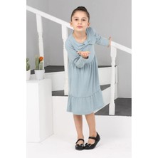 Lusana 3053 6-10 Yaş Yakalı Garnili Elbise