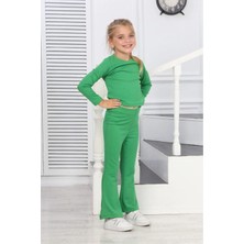 Lusana 3014  8-12 Yaş Ispanyol Pantolonlu Fitilli Takım