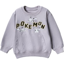 Lusana 30324 3-7 Yaş Pokemon Baskılı Sweat