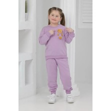 Lusana 3064 3-7 Yaş Ayıcık Detaylı Kız Takım
