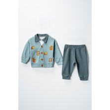 Lusana 2007 9-24 Ay Hayvan Nakışlı Hırkalı 3'lü Takım