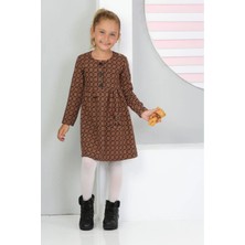Lusana 3019 3-7 Yaş Ayıcık Oyuncak Detaylı Kışlık Elbise