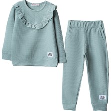 Lusana 3096 3-6 Yaş Kız Fırfırlı Arma Detaylı Takım