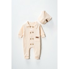 Lusana 2012 3-12 Ay Düğmeli Waffle Tulum