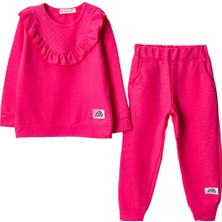 Lusana 3096 3-6 Yaş Kız Fırfırlı Arma Detaylı Takım