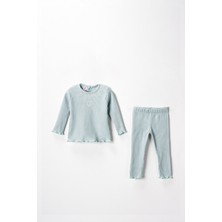 Lusana 9875 6-18 Ay Kalp Nakışlı Fitilli 2'li Takım