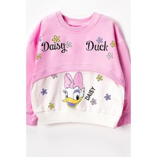 Lusana 50324 3-7 Yaş Daısy Duck Baskılı  Kız Iki Iplik Takım