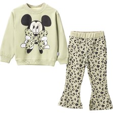 Lusana 24418 2-5 Yaş Kız Minnie Leopar Baskılı 2li Takım