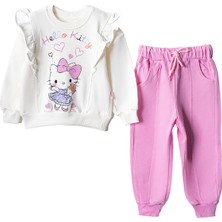 Lusana 501124 3-7 Yaş Hello Kitty Baskılı Kız Takım