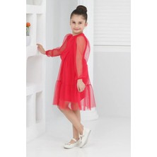 Lusana 30355-0 Papyonlu Tüllü Elbise
