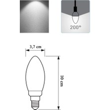 Panasonic 4,9W (40W) LED Mum Ampul Beyaz 6500K - E14 3 Adet Avize Lambası