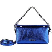 Bueno Shoes Mavi Parlak Deri Kadın Çapraz Çanta 01WBA7947 01WBA7947