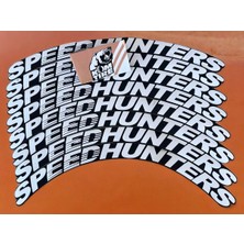 Speedhunters Motorsiklet ve Otomobil Araç Lastik Yazısı 2.5 cm 8 Adet Yapıştırıcı Arma Sticker