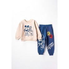 Lusana 50524 3-7 Yaş Mıckey Daffy Duck Baskılı Takım