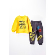 Lusana 50524 3-7 Yaş Mıckey Daffy Duck Baskılı Takım