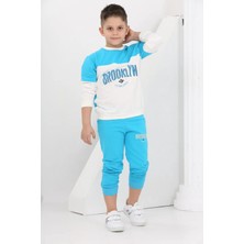 Lusana 3877 8-12 Yaş Brooklyn Baskılı Ikili Takım