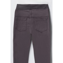 Lusana 8334 6-10 Yaş Erkek Beli Lastikli Füme Okul Pantolonu