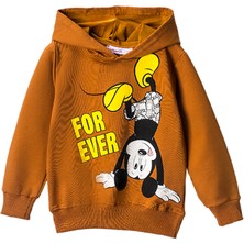 Lusana 252008 3-7 Yaş Mıckey Baskılı Kapüşonlu Sweat