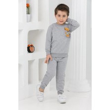Lusana 3065 3-7 Yaş Ayıcık Detaylı Erkek Takım