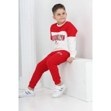 Lusana 3877 8-12 Yaş Brooklyn Baskılı Ikili Takım
