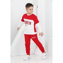 Lusana 3877 8-12 Yaş Brooklyn Baskılı Ikili Takım
