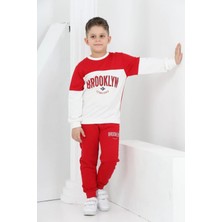 Lusana 3877 8-12 Yaş Brooklyn Baskılı Ikili Takım