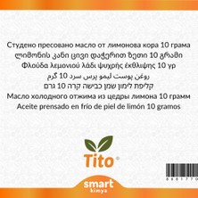 Elito Limon Kabuğu Soğuk Sıkım Yağı Citrus Limon 10 G