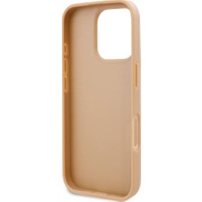 Karl Lagerfeld Apple iPhone 16 Pro Uyumlu Kılıf Orjinal Lisanslı Kl Desenli Kartlıklı Monogram Kahverengi