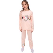 Lusana 5082 7-10 Yaş Good Unıcorn Baskılı  Pijama Takım