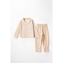 Lusana 0053 5-8 Yaş Çiçek Desenli Pijama Takım
