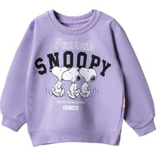 Lusana 301624 3-7 Yaş Snoopy Baskılı Sweat