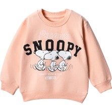 Lusana 301624 3-7 Yaş Snoopy Baskılı Sweat
