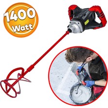 Rubı Boya Alçı Harç Karma Karıştırıcı Tekli Mixer 1400 W Tekli Vitesli 120 mm Kanat Çap Kömürlü Mikser