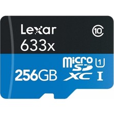 Lexar 633X 256 GB Microsdxc Class 10 Uhs-I Hafıza Kartı + Adaptör Drone Kameralar Için