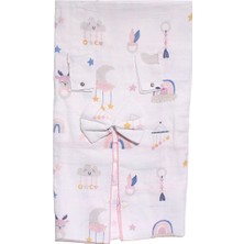 Bebegen Renkli Bulut Ay Gökkuşağı Desenli Müslin Puset Örtüsü