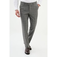 MCR Ekoseli Gri Slim Fit Klasik Erkek Pantolon